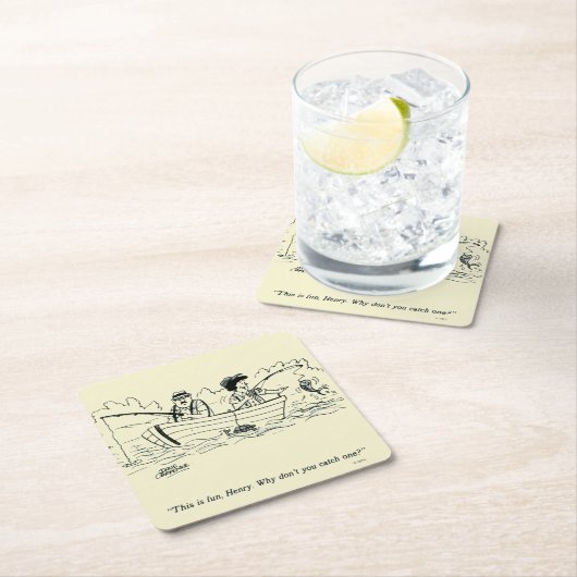 Fangreise Rechteckiger Pappuntersetzer (Vor Ort)