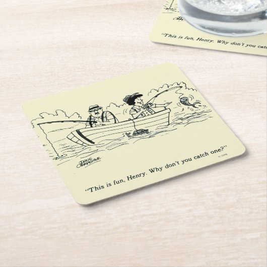 Fangreise Rechteckiger Pappuntersetzer (angewinkelt)