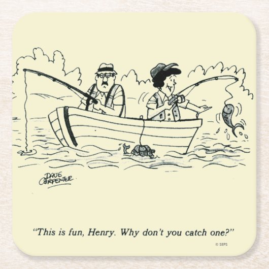 Fangreise Rechteckiger Pappuntersetzer (Vorderseite)