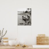 Fangreise Whitefish Bay, 1906. Vintages Foto Poster (Küche)