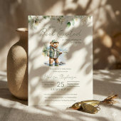 Fangrolle begeistert Baby-Dusche QR-Code Einladung