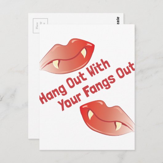 Fangs aus postkarte (Vorne/Hinten)