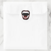 Fangs Runder Aufkleber (Tasche)