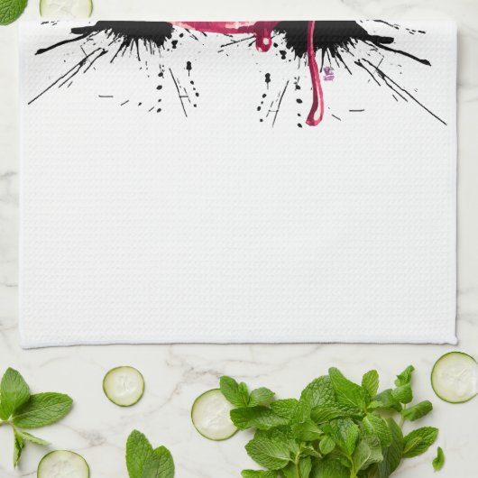 Fangs Splash Geschirrtuch (Gefaltet)