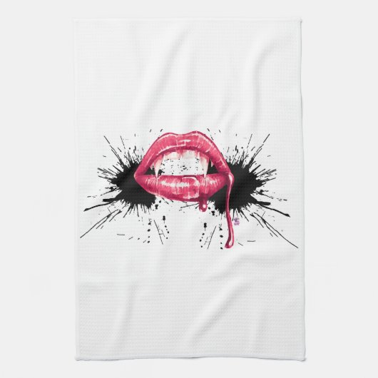 Fangs Splash Geschirrtuch (Vertikal)