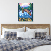 Fangsaison - Mount Adams, Washington Leinwanddruck (Insitu (Schlafzimmer))