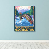 Fangsaison - Mount Adams, Washington Leinwanddruck (Insitu (Holzboden))