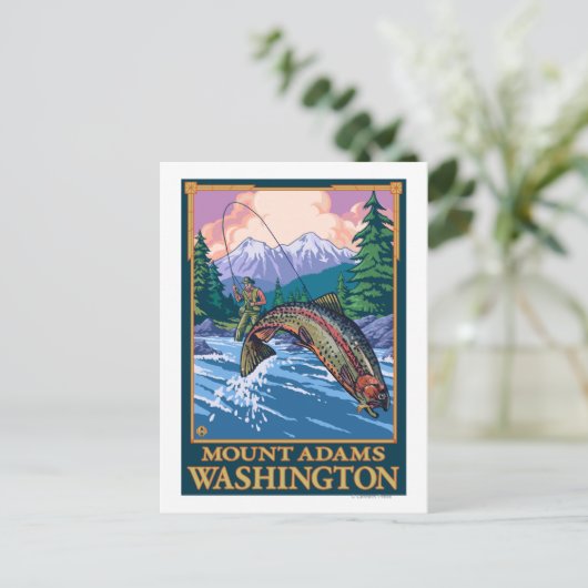 Fangsaison - Mount Adams, Washington Postkarte (Stehend Vorderseite)