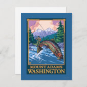 Fangsaison - Mount Adams, Washington Postkarte (Vorne/Hinten)