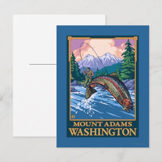 Fangsaison - Mount Adams, Washington Postkarte (Vorne/Hinten)