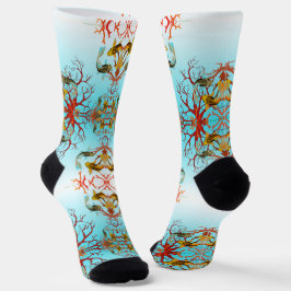 Fangschnecken und Korallen Socken