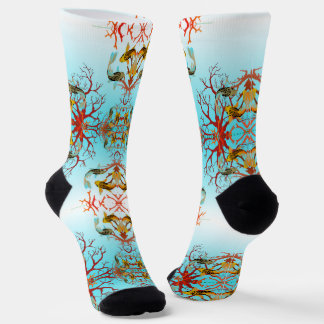 Fangschnecken und Korallen Socken