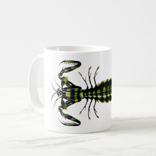 Fangschreckenkrebs - Vintage-Design Kaffeetasse (Vorderseite Links)