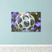 Fangschwimmen unter Blume Leinwanddruck (Insitu (Holzboden))