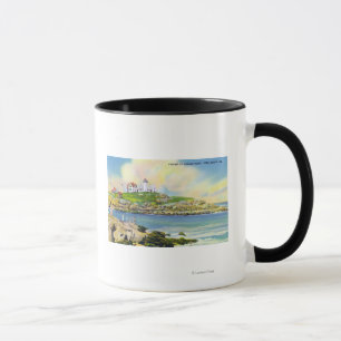 Fangszene in Nubble Point am York Beach Tasse
