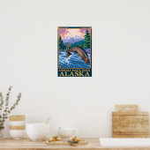 Fangszene - Nationalpark Denali, Alaska Poster (Küche)