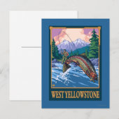 Fangszene - West Yellowstone Postkarte (Vorne/Hinten)