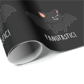 Fangtastic Funny Halloween Puck Dark BG Geschenkpapier (Rolleneckpunkt)