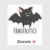 Fangtastic Funny Halloween Puff Aufkleber (Blatt)