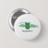 Fangtastic Green Bat Button (Vorne & Hinten)