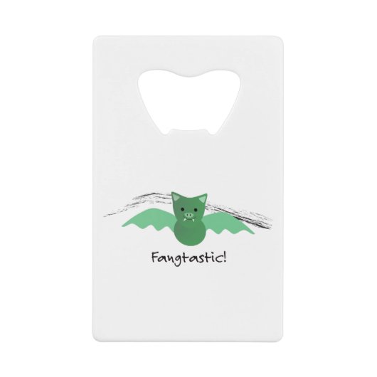 Fangtastic Green Bat Geldbeutel Flaschenöffner (Vorderseite)