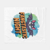 Fangtastische Nacht Fleecedecke (Vorderseite (Horizontal))