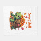Fangy Turtle Fleecedecke (Vorderseite (Horizontal))