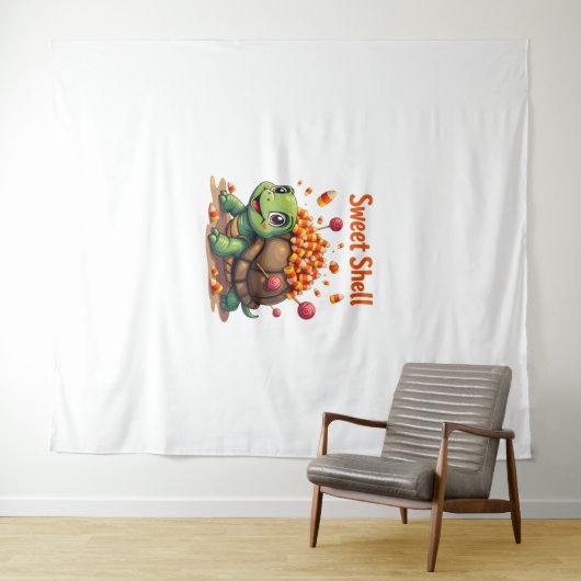 Fangy Turtle Wandteppich (Beispiel (Horizontal))