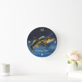 "Fangzeit" mit Walleye Pike Round Clock Runde Wanduhr (Zuhause)