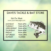 Fangzeiten im Köder oder im Tackle Store Fensteraufkleber (Blatt 3)