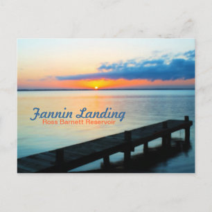 Fannin Landing Pier bei Sunset - Stausee von Barne Postkarte