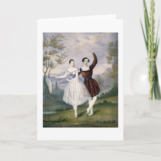 Fanny Cerrito (1817-1909) und Sigr. Guerra, in Karte (Vorderseite)