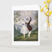 Fanny Cerrito (1817-1909) und Sigr. Guerra, in Karte (Gelbe Blume)