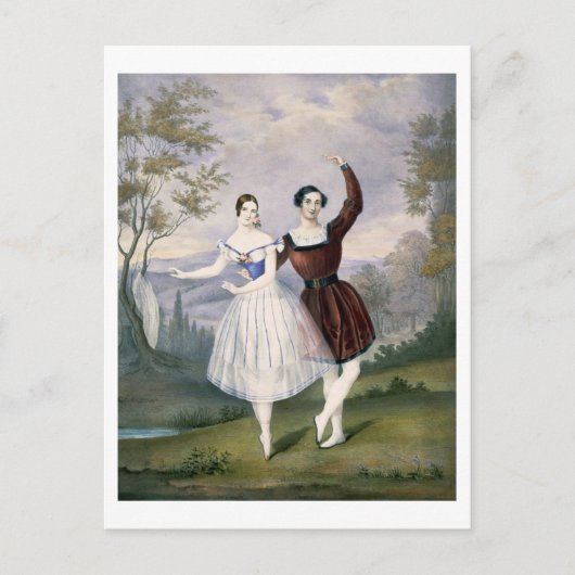 Fanny Cerrito (1817-1909) und Sigr. in Guerra Postkarte (Vorderseite)