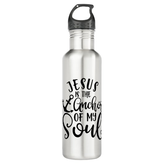 Fanny Christliches Design Jesus ist der Anker mein Edelstahlflasche (Vorderseite)