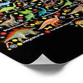 Fanny Dinosaur Christmas Tree Cute Dino Xmas For K Poster (Ecke)