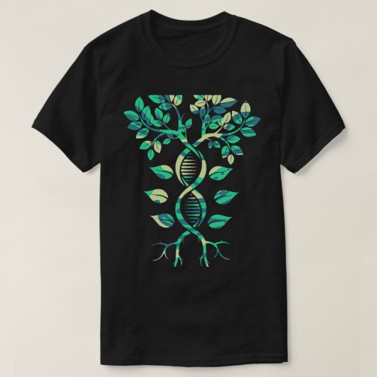Fanny DNA Tree Life Genetics Biologe T-Shirt (Design vorne)