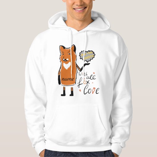 Fanny Fox Liebhaber mit allen Lieben Costum Name-F Hoodie (Vorderseite)