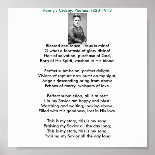 Fanny, Gesegnetes Versprechen, Jesus ist mein!O wa Poster (Vorne)