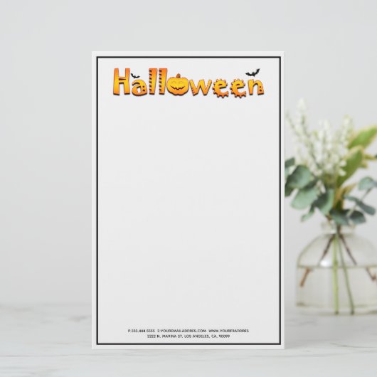 Fanny Halloween Briefpapier (Stehend Vorderseite)