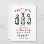 Fanny Hand Drawn Weihnachtsfeiertag Cocktail Party Einladung (Vorderseite)