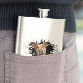 Fanny-Hund-Gesichtsmaske Flachmann (Beispiel)