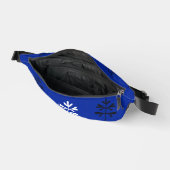 Fanny Pack in Blau mit Schwarz & Weiß SR Saplings Bauchtasche (Offen)