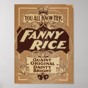 Fanny Rice, 'Quaint Original Dainty Bright' Poster