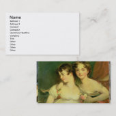 Fanny und Jane Hamond Visitenkarte (Vorne/Hinten)