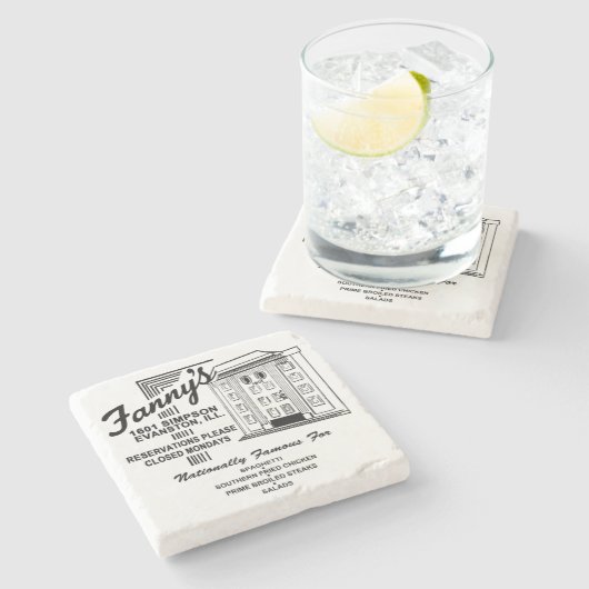 Fanny's Restaurant, Evanston, IL Steinuntersetzer (Seitenansicht)