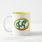 Fano Amhara Flag in Äthiopien Zweifarbige Tasse (Links)