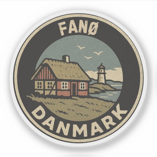 Fanø, Dänemark Danmark Aufkleber (Vorderseite)