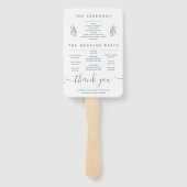 Fans des Programms "Dusty Blue Watercolor Floral" Fächer (Rückseite)