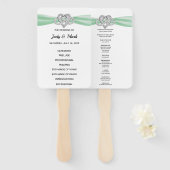 Fans des Programms für grüne Herzenshochzeiten Fächer (Vorne und Hinten)